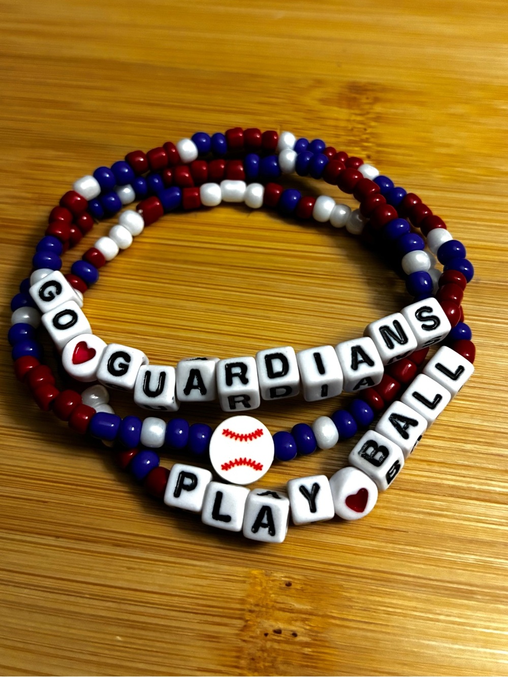 'Go Guardians Play Ball' Beaded Stretch Bracelet Set